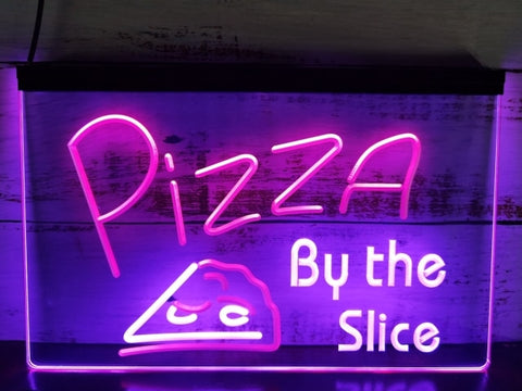 Image of Pizza by The Slice Two Tone Illuminated Sign