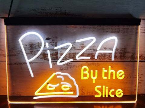 Image of Pizza by The Slice Two Tone Illuminated Sign
