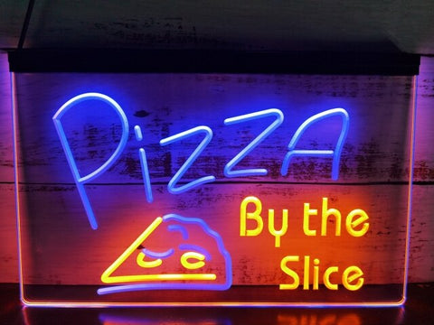 Image of Pizza by The Slice Two Tone Illuminated Sign