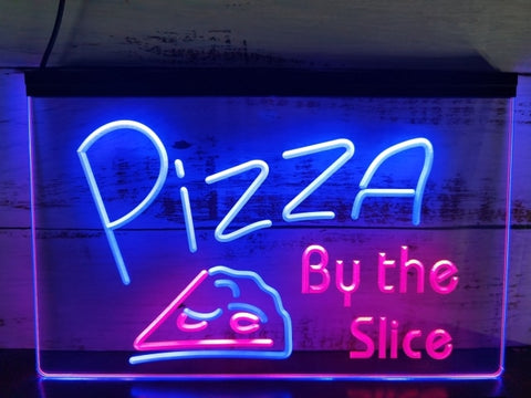 Image of Pizza by The Slice Two Tone Illuminated Sign