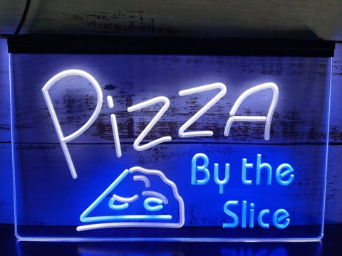 Image of Pizza by The Slice Two Tone Illuminated Sign