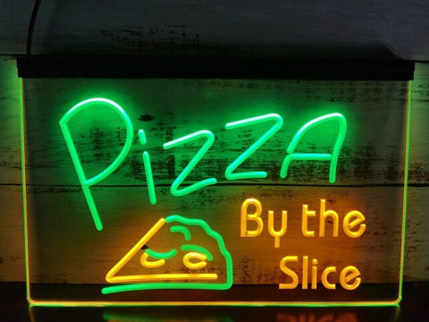 Image of Pizza by The Slice Two Tone Illuminated Sign