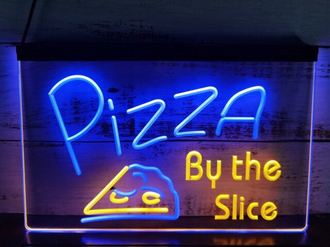 Image of Pizza by The Slice Two Tone Illuminated Sign