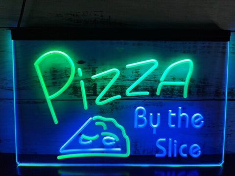 Image of Pizza by The Slice Two Tone Illuminated Sign