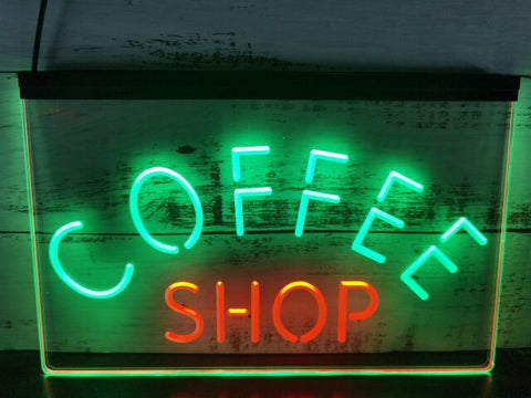 Image of Coffee Shop Arched Two Tone Illuminated Sign