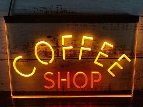 Image of Coffee Shop Arched Two Tone Illuminated Sign