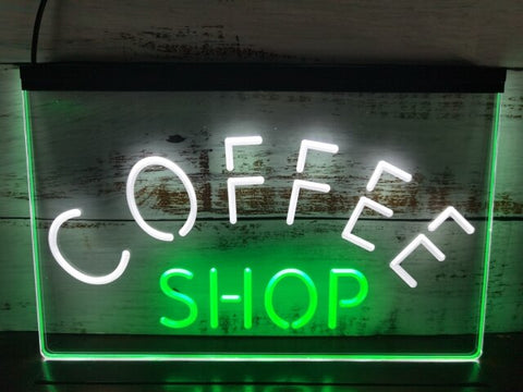 Image of Coffee Shop Arched Two Tone Illuminated Sign