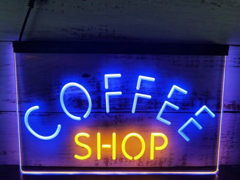 Image of Coffee Shop Arched Two Tone Illuminated Sign