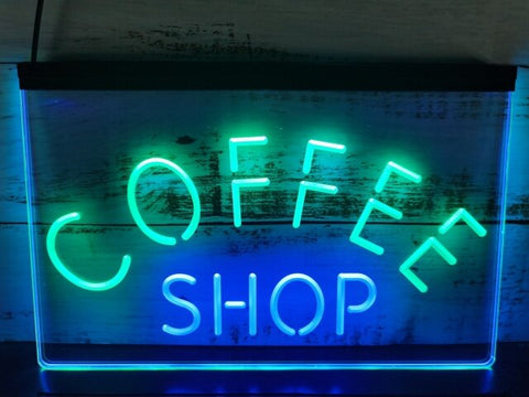 Image of Coffee Shop Arched Two Tone Illuminated Sign