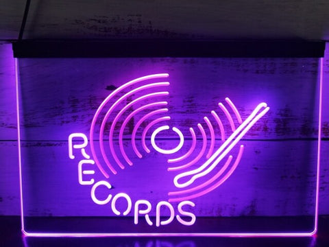 Image of Vinyl Records Two Tone Illuminated Sign