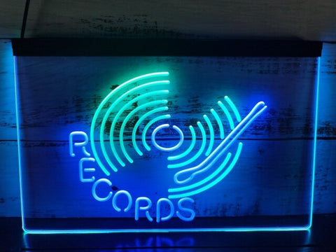 Image of Vinyl Records Two Tone Illuminated Sign