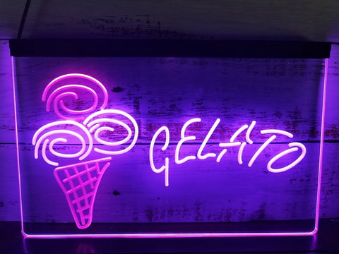 Image of Gelato Ice Cream Two Tone Illuminated Sign
