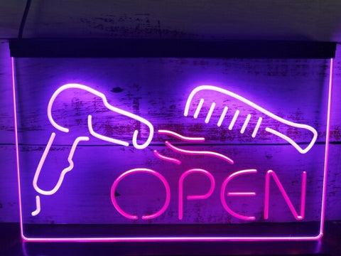 Image of Hairdressers Open Two Tone Illuminated Sign