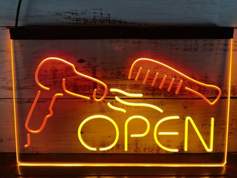 Image of Hairdressers Open Two Tone Illuminated Sign
