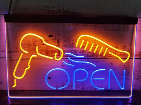 Image of Hairdressers Open Two Tone Illuminated Sign
