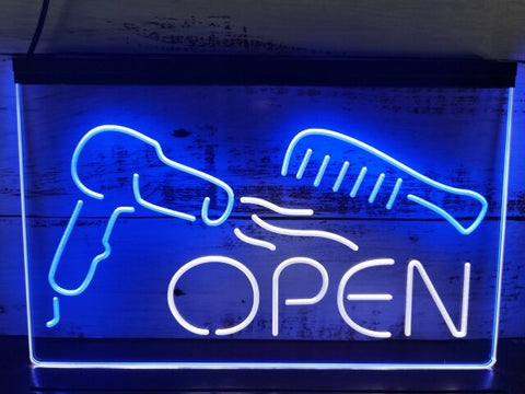 Image of Hairdressers Open Two Tone Illuminated Sign