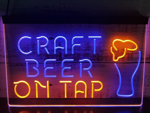 Image of Craft Beer On Tap Two Tone Illuminated Sign