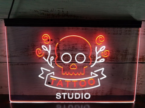 Image of Tattoo Studio Two Tone Illuminated Sign