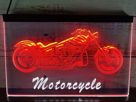 Image of Motorcycles Shop Garage Two Tone Illuminated Sign