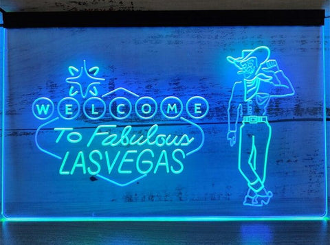 Image of Welcome To Fabulous Las Vegas Two Tone Illuminated Sign