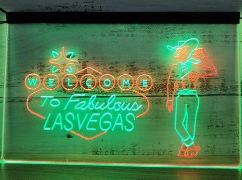 Image of Welcome To Fabulous Las Vegas Two Tone Illuminated Sign