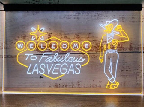 Image of Welcome To Fabulous Las Vegas Two Tone Illuminated Sign