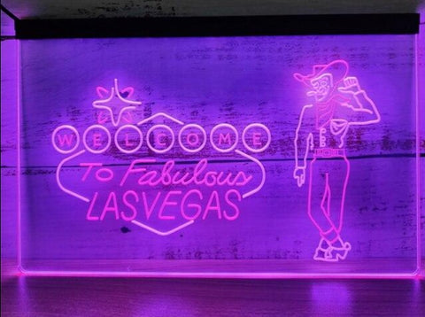 Image of Welcome To Fabulous Las Vegas Two Tone Illuminated Sign