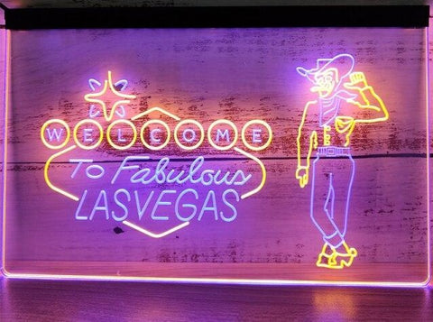 Image of Welcome To Fabulous Las Vegas Two Tone Illuminated Sign