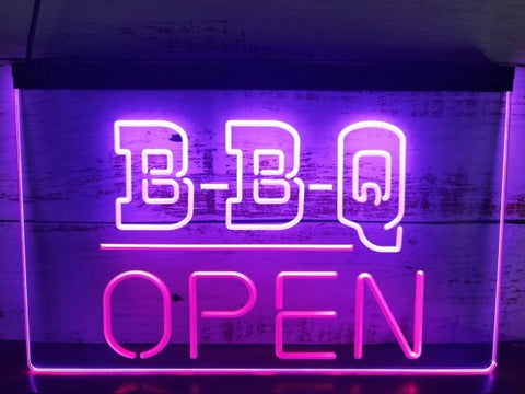 Image of BBQ Open Two Tone Illuminated Sign