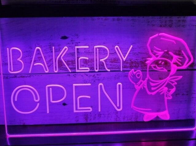 Bakery Open Two Tone Illuminated Sign