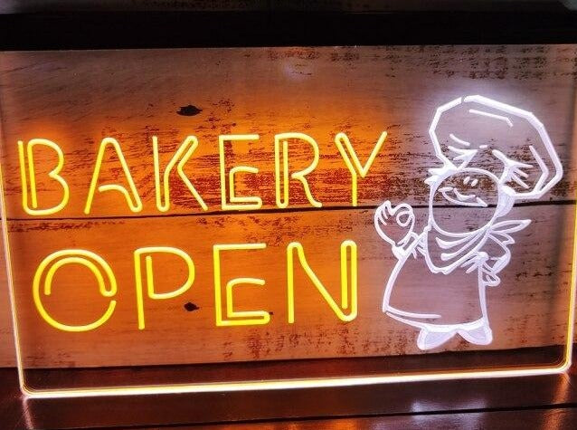Bakery Open Two Tone Illuminated Sign