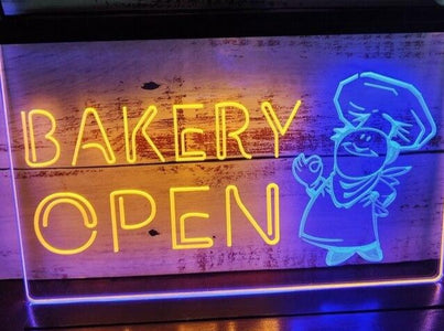 Bakery Open Two Tone Illuminated Sign