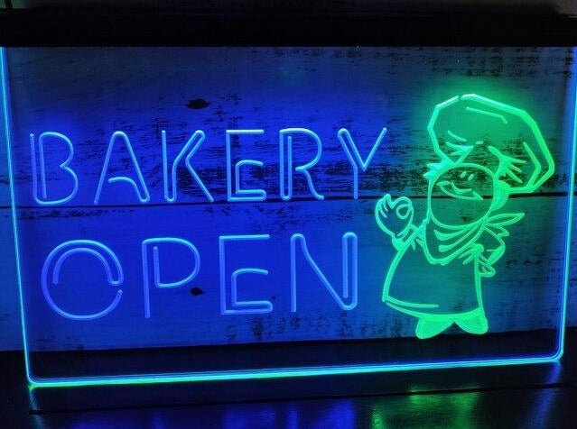 Bakery Open Two Tone Illuminated Sign