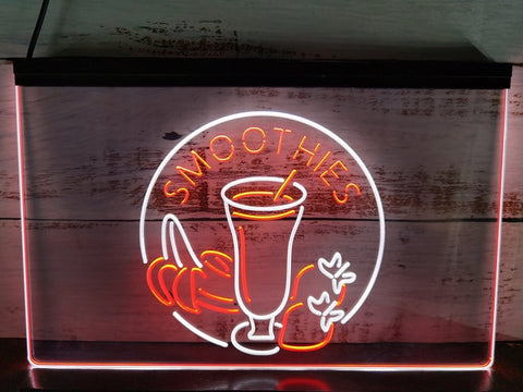 Image of Smoothies Fruit Drink Two Tone Illuminated Sign