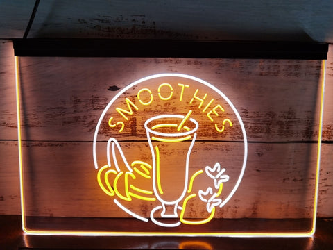 Image of Smoothies Fruit Drink Two Tone Illuminated Sign