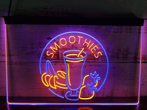Image of Smoothies Fruit Drink Two Tone Illuminated Sign