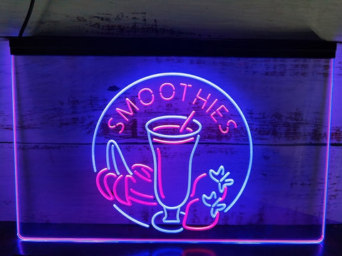 Image of Smoothies Fruit Drink Two Tone Illuminated Sign