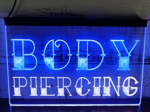 Image of Body Piercing Two Tone Illuminated Sign
