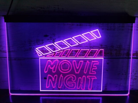 Image of Movie Night Two Tone Illuminated Sign