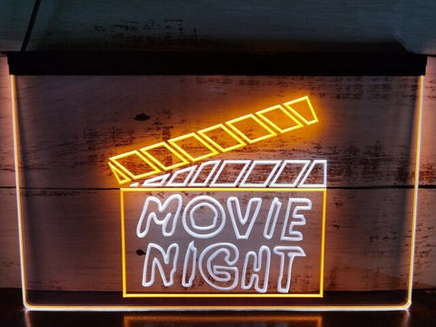 Image of Movie Night Two Tone Illuminated Sign