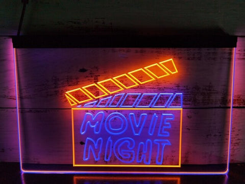Image of Movie Night Two Tone Illuminated Sign