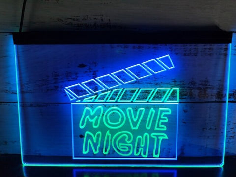 Image of Movie Night Two Tone Illuminated Sign