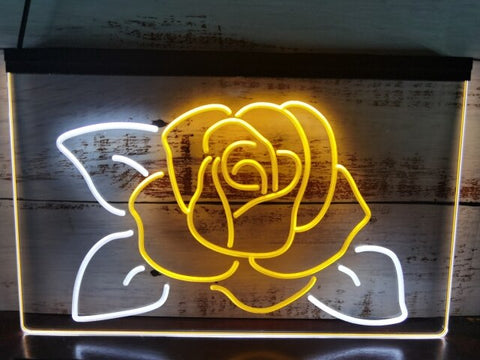 Image of Rose Flower Two Tone Illuminated Sign