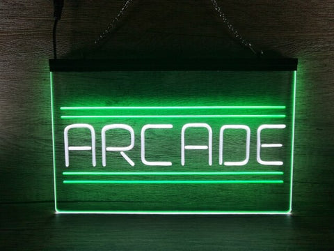 Image of Arcade Retro Two Tone Illuminated Sign
