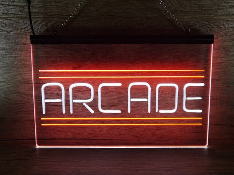 Image of Arcade Retro Two Tone Illuminated Sign