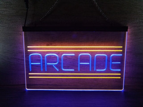 Image of Arcade Retro Two Tone Illuminated Sign