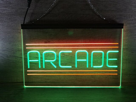 Image of Arcade Retro Two Tone Illuminated Sign
