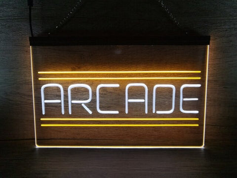 Image of Arcade Retro Two Tone Illuminated Sign