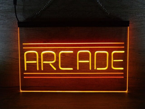 Image of Arcade Retro Two Tone Illuminated Sign