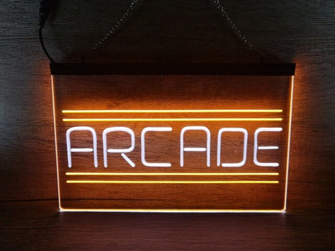 Image of Arcade Retro Two Tone Illuminated Sign